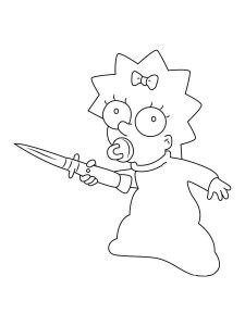 Maggie Simpson coloring page 7 - Free printable
