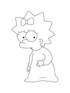 Maggie Simpson coloring page 9 - Free printable