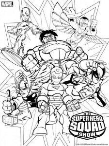 Marvel Superhero coloring page 1 - Free printable