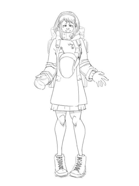 Ochako Uraraka Coloring Pages