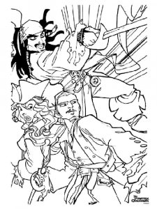 Pirates of the Caribbean coloring page 2 - Free printable