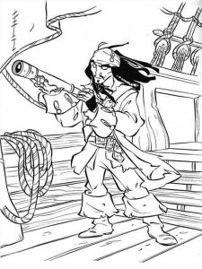 Pirates of the Caribbean coloring page 4 - Free printable