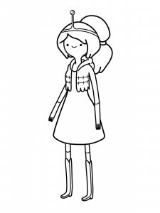 Princess Bubblegum coloring page 1 - Free printable