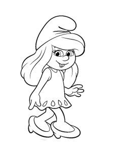 Smurfette coloring page 7 - Free printable
