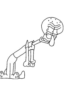 Squidward coloring page 8 - Free printable