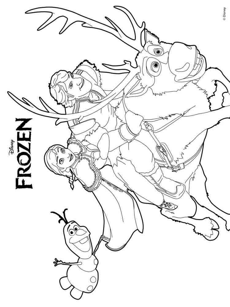 Frozen Coloring Pages Download Print 1