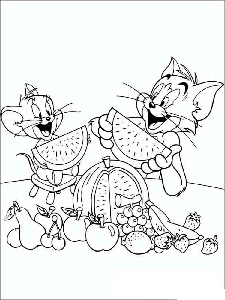 Free Printable Tom and Jerry coloring pages.