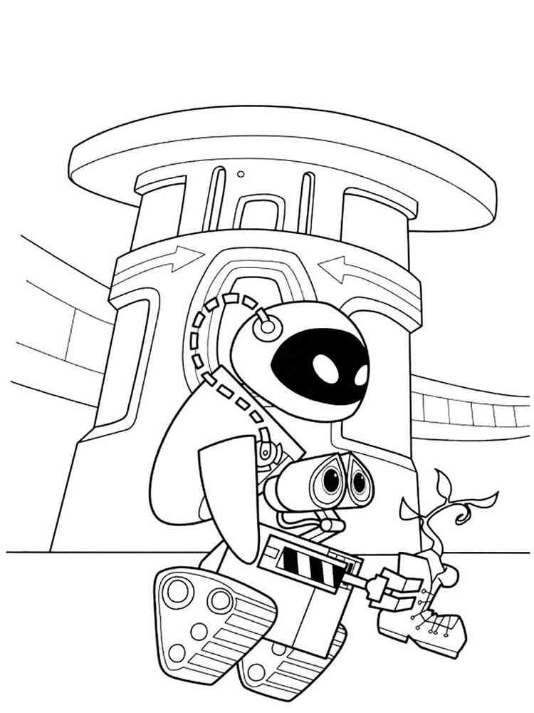 WallE coloring pages. Download and print WallE coloring pages