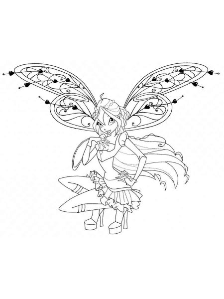 Winx Club Enchantix Coloring Pages