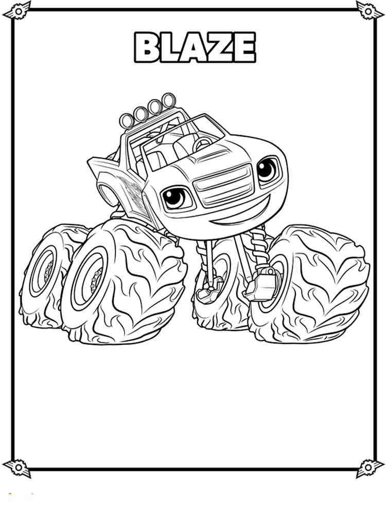 Blaze And The Monster Machines coloring pages. Free Printable Blaze And