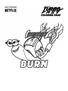 Dreamworks Turbo coloring page 2 - Free printable