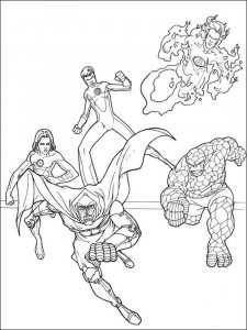 Fantastic Four coloring page 13 - Free printable