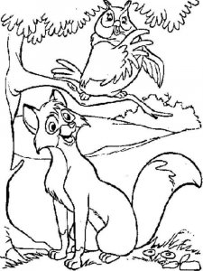 The Fox and the Hound coloring page 4 - Free printable