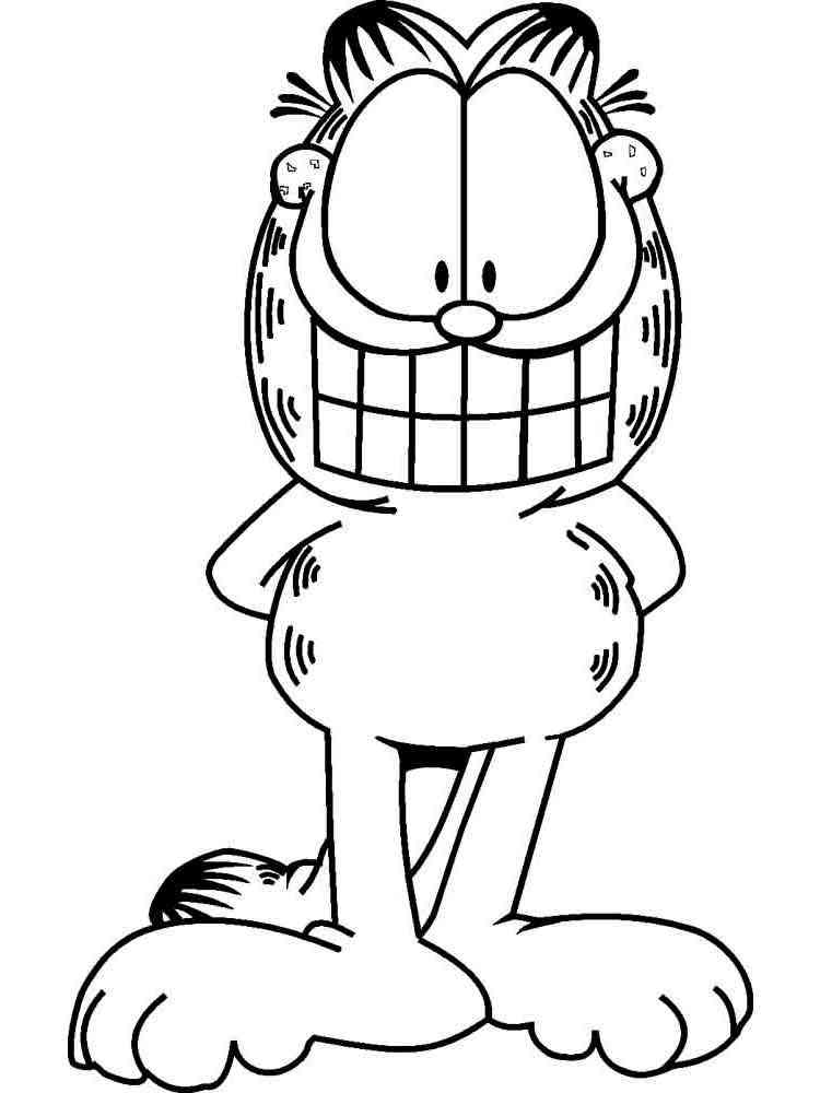 Garfield Cartoon Characters Pages Coloring Pages