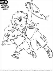 Go, Diego, Go coloring page 2 - Free printable