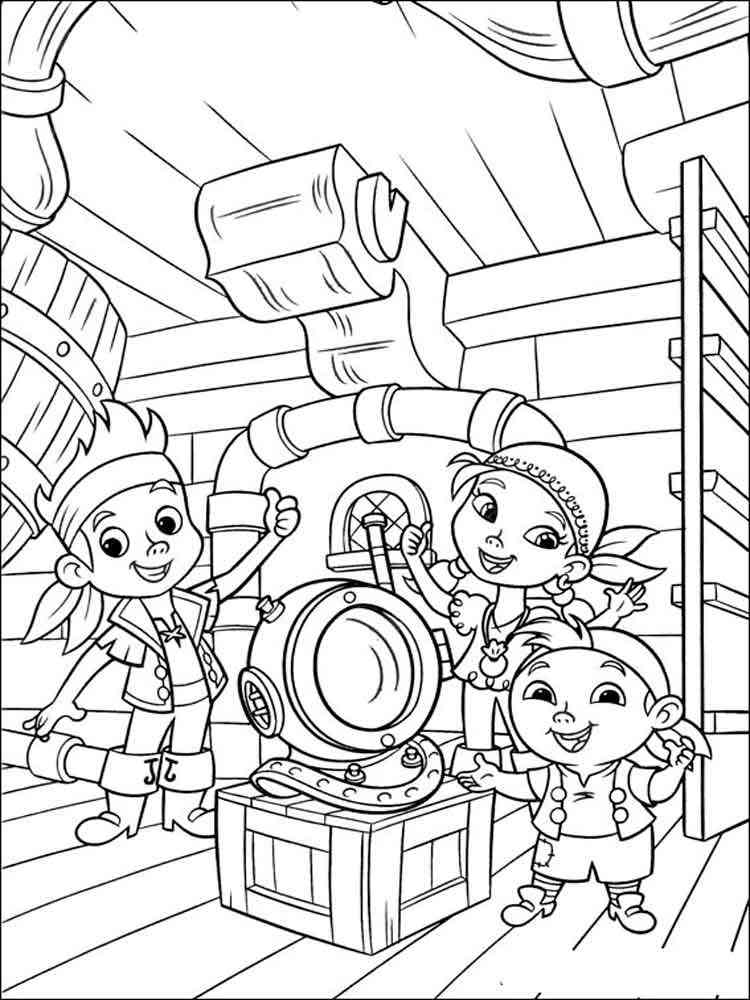 Jake and the Never Land Pirates coloring pages. Free Printable Jake and