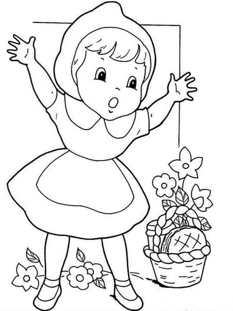 Little Red Riding Hood coloring pages. Free Printable Little Red Riding