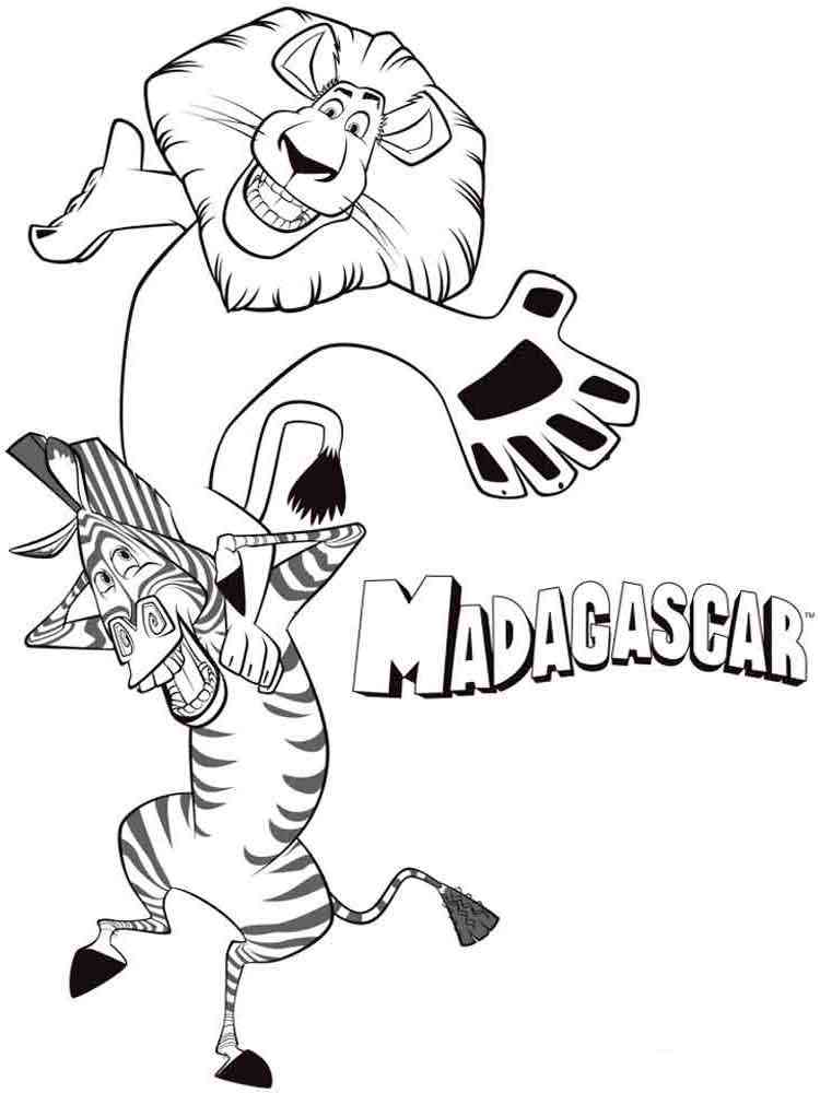 madagascar movie characters coloring pages - photo #25