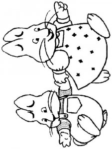 Max and Ruby coloring page 2 - Free printable