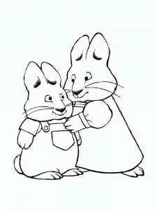 Max and Ruby coloring page 3 - Free printable