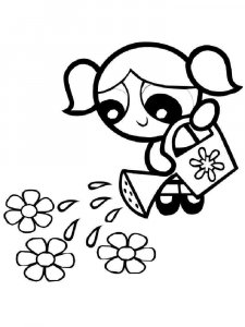 Powerpuff buttercup coloring page 1 - Free printable