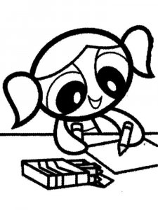 Powerpuff buttercup coloring page 12 - Free printable