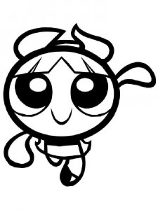 Powerpuff buttercup coloring page 4 - Free printable