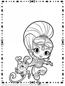Shimmer and Shine coloring page 16 - Free printable