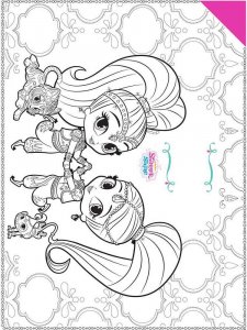 Shimmer and Shine coloring page 19 - Free printable