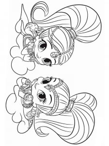 Shimmer and Shine coloring page 3 - Free printable