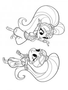 Shimmer and Shine coloring page 4 - Free printable
