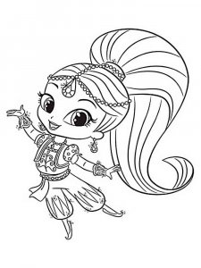 Shimmer and Shine coloring page 5 - Free printable