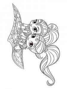 Shimmer and Shine coloring page 6 - Free printable