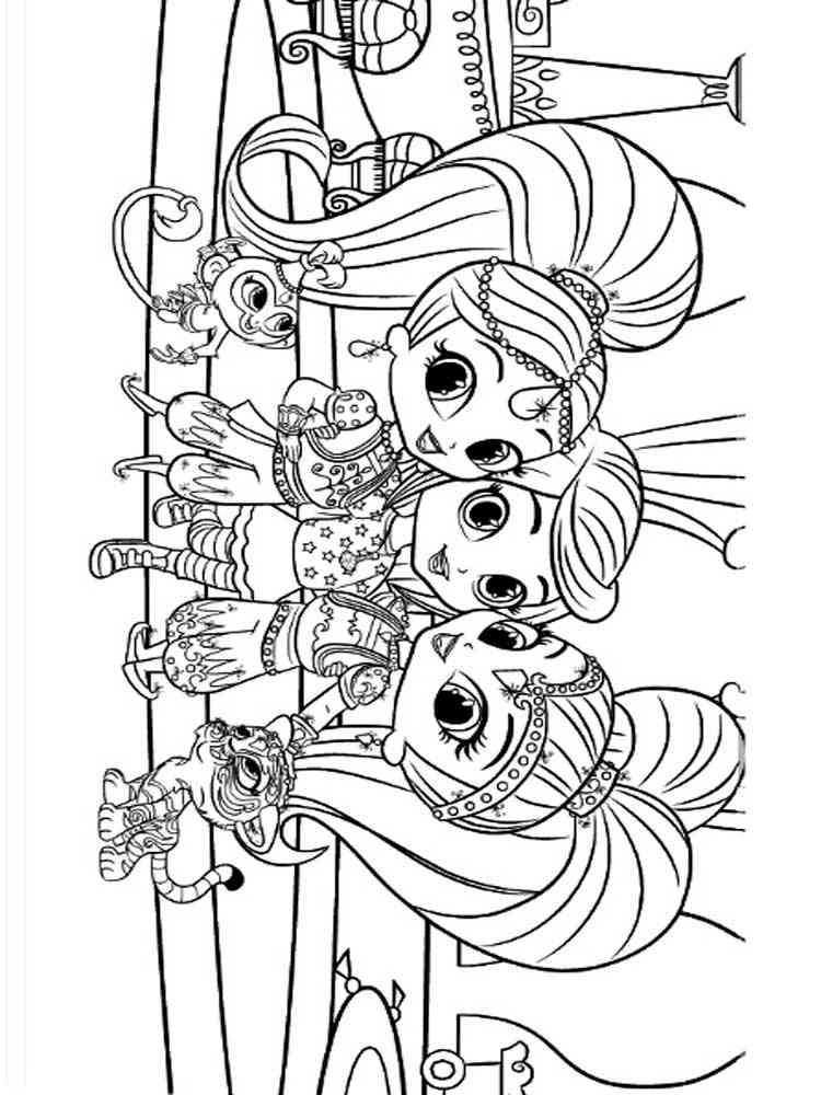Shimmer and Shine coloring pages Free Printable Shimmer