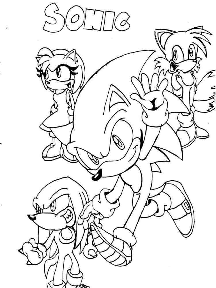 Free printable Sonic The Hedgehog coloring pages.