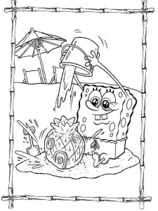 SpongeBob SquarePants coloring page 25 - Free printable