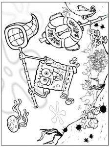 SpongeBob SquarePants coloring page 30 - Free printable