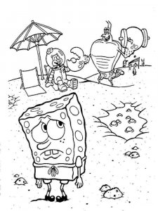 SpongeBob SquarePants coloring page 37 - Free printable