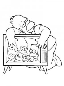 The Simpsons coloring page 83 - Free printable