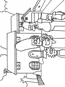 The Simpsons coloring page 13 - Free printable