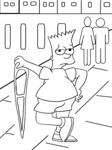 The Simpsons coloring page 14 - Free printable