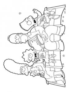 The Simpsons coloring page 4 - Free printable