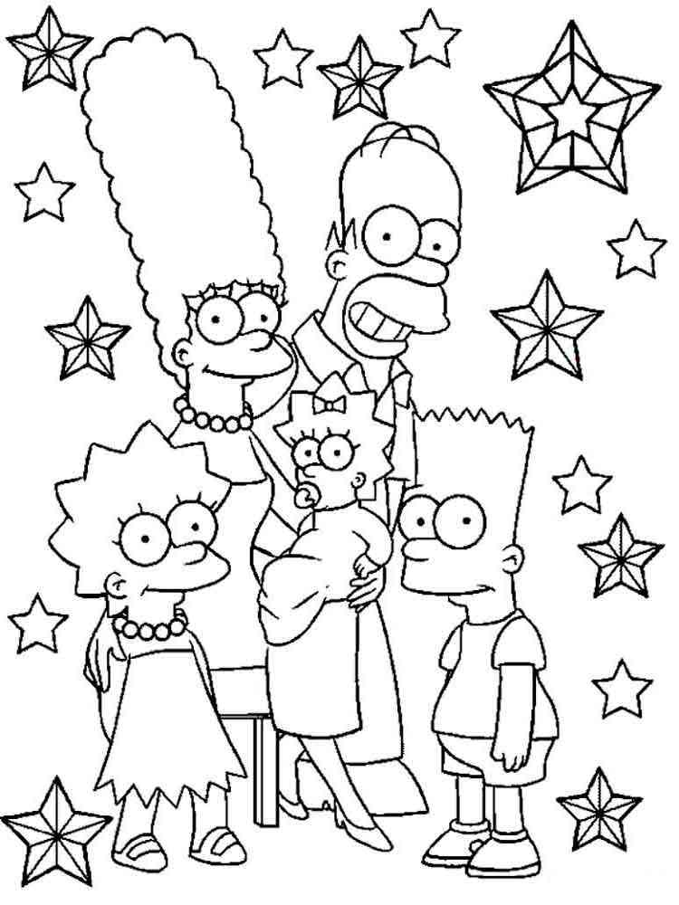 The Simpsons coloring pages. Download and print The Simpsons coloring