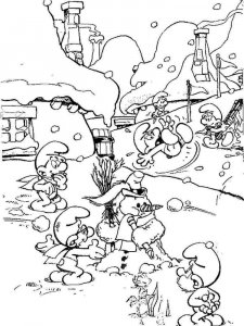 The Smurfs coloring page 12 - Free printable