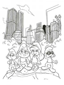 The Smurfs coloring page 15 - Free printable