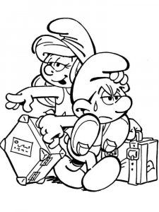 The Smurfs coloring page 5 - Free printable