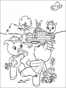 Three Little Pig coloring page 12 - Free printable