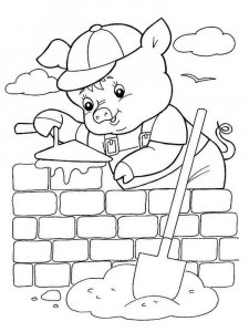 Three Little Pig coloring page 3 - Free printable