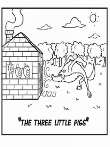 Three Little Pig coloring page 5 - Free printable