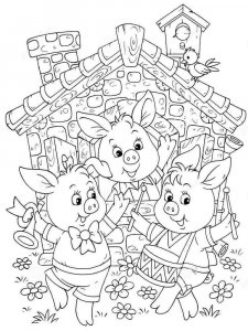 Three Little Pig coloring page 7 - Free printable